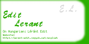 edit lerant business card