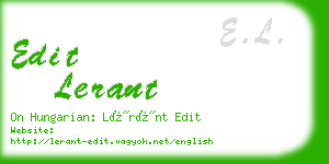 edit lerant business card